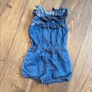 GAP Kids Blue Denim Ruffle Romper